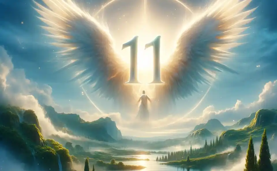 Signification spirituelle du nombre angélique 11 avec des symboles divins