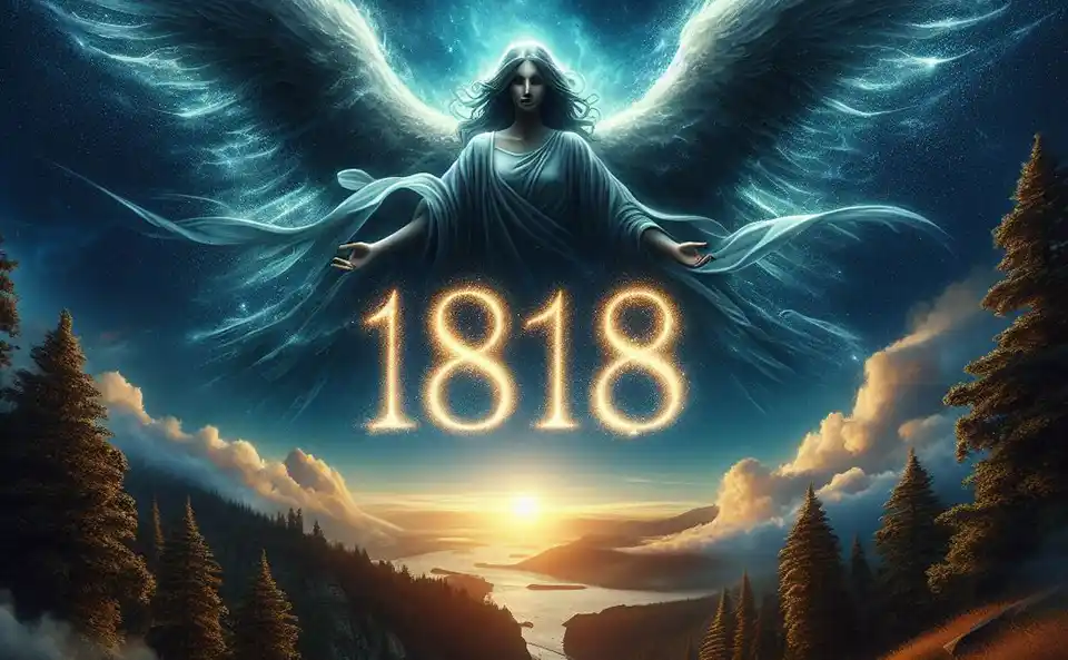 Chemin illuminé guide du numéro d'ange 1818