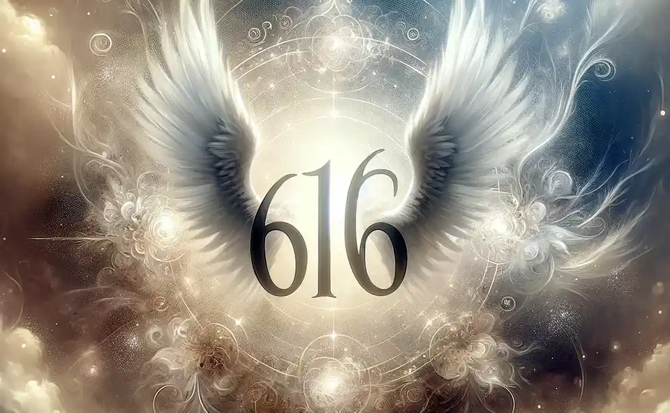 Numéro 616 avec fond céleste et motifs angéliques