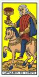 Chevalier des coupes du tarot