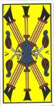 Cinq des bâtons du tarot