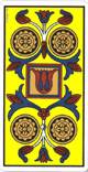 Quatre des deniers du tarot