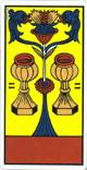 Deux des coupes du tarot