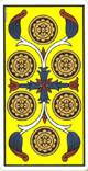 Six des deniers du tarot