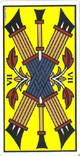 Sept des bâtons du tarot