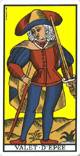 Valet des épées du tarot
