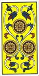 Trois des deniers du tarot